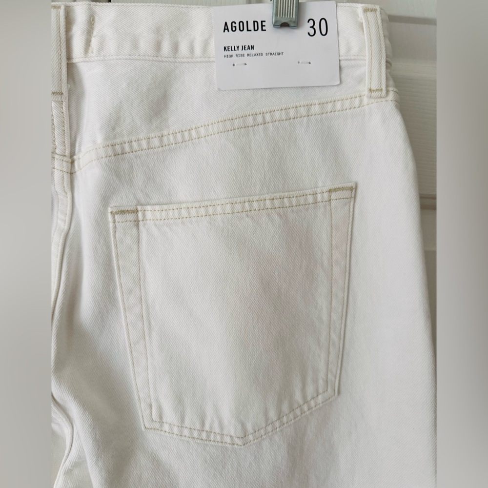 AGOLDE Kelly High-Rise Relaxed Straight Jeans in Milkshake, Size 30 - Picture 13 of 15